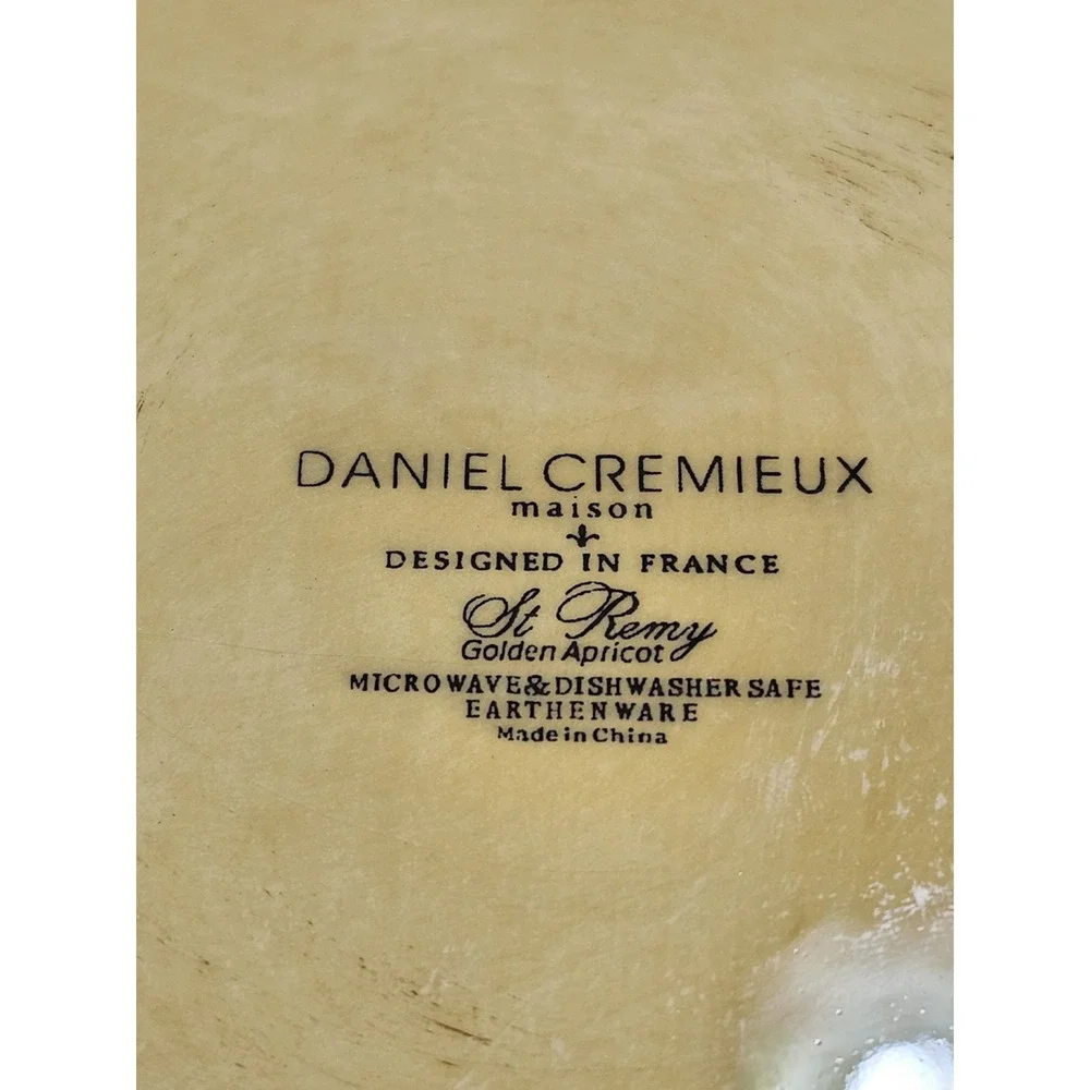 Yellow Daniel Cremieux France Golden Apricot St Remy Earthenware Plate